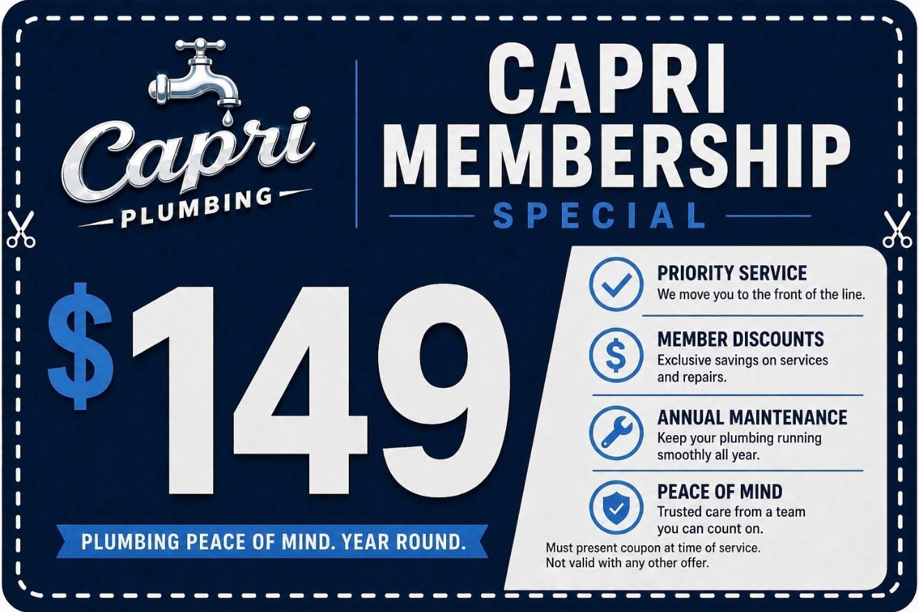 Capri Plumbing Membership Special — $149