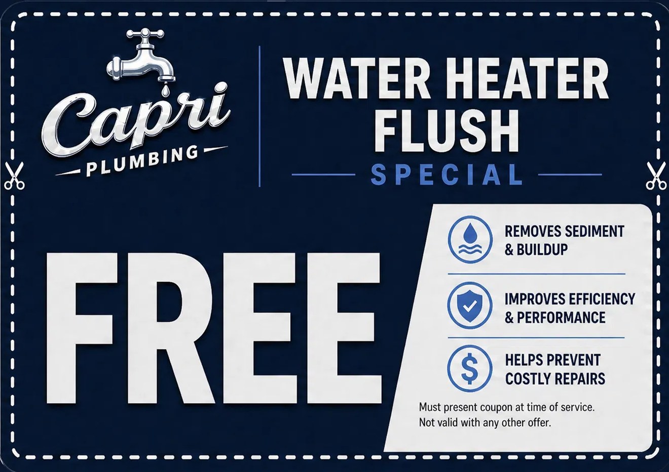Water Heater Flush Special — FREE